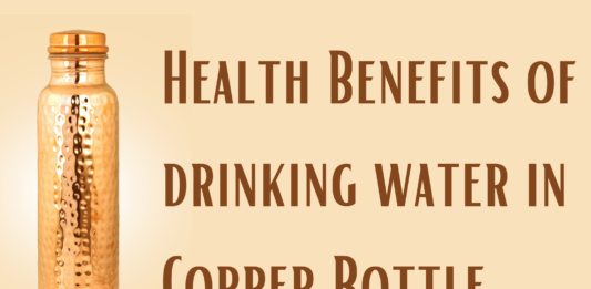 Copper water- benefits of drinking water in a copper bottle